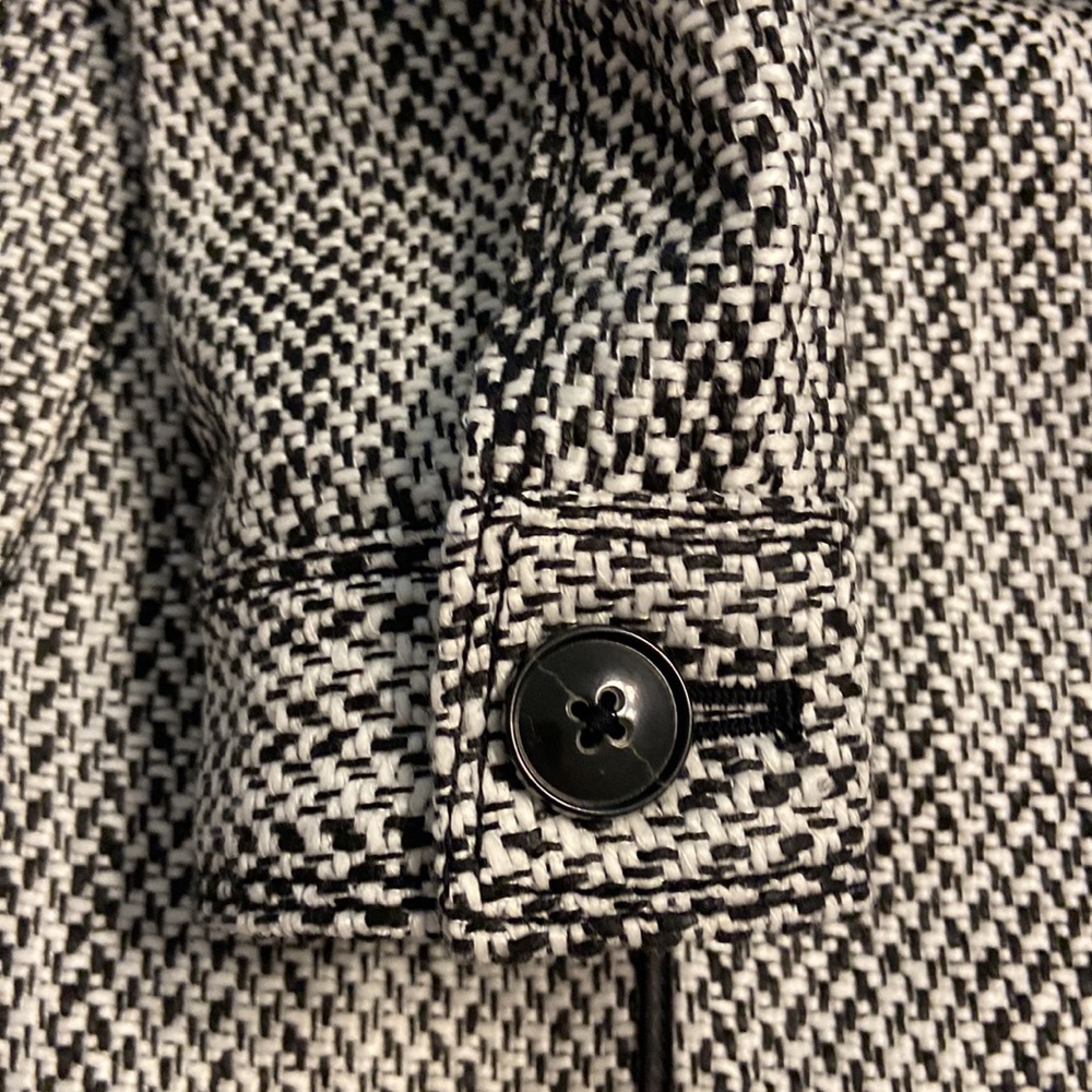 Banana Republic Black and White Trench Coat size M brand new length 30” bust 36” - Picture 13 of 16